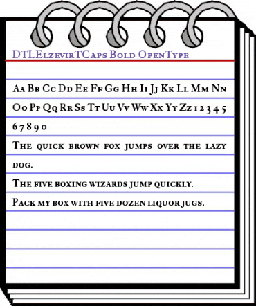 DTLElzevirTCaps Bold animated font preview DTLElzevirTCaps Bold animated font preview