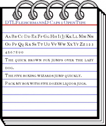 DTL Fleischmann D Caps Regular animated font preview