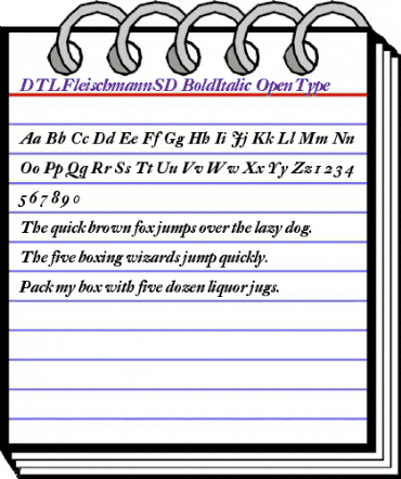 DTL Fleischmann SD Bold Italic animated font preview DTL Fleischmann SD Bold Italic animated font preview