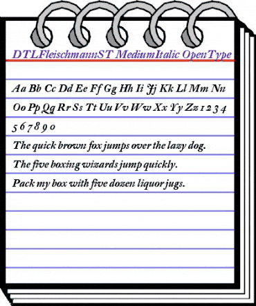 DTLFleischmannST MediumItalic animated font preview DTLFleischmannST MediumItalic animated font preview