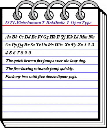 DTL Fleischmann T Bold Italic animated font preview DTL Fleischmann T Bold Italic animated font preview