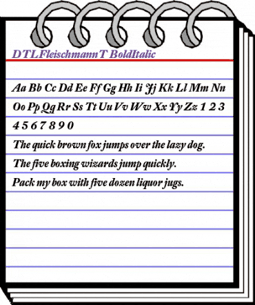 DTLFleischmannT ItalicBold animated font preview DTLFleischmannT ItalicBold animated font preview