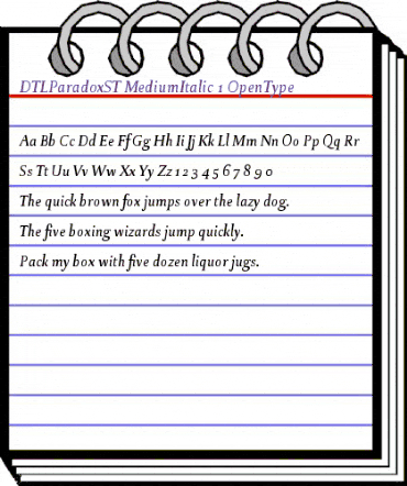 DTL Paradox ST Medium Italic animated font preview DTL Paradox ST Medium Italic animated font preview