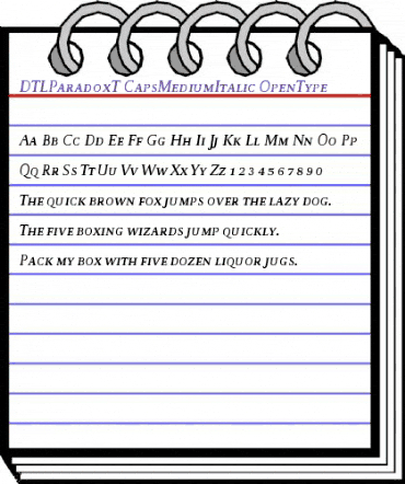DTL Paradox T Caps Medium Italic animated font preview DTL Paradox T Caps Medium Italic animated font preview