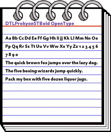 DTLProkyonST Regular animated font preview DTLProkyonST Regular animated font preview