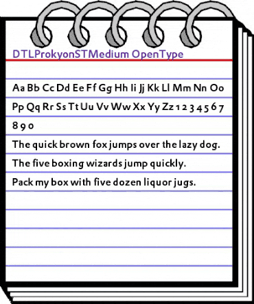 DTLProkyonSTMedium Regular animated font preview DTLProkyonSTMedium Regular animated font preview