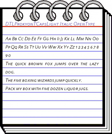 DTLProkyonTCapsLight Italic animated font preview DTLProkyonTCapsLight Italic animated font preview