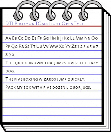 DTLProkyonTCapsLight Regular animated font preview DTLProkyonTCapsLight Regular animated font preview