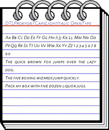 DTLProkyonTCapsLight Regular animated font preview DTLProkyonTCapsLight Regular animated font preview