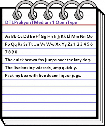 DTLProkyonTMedium Regular animated font preview DTLProkyonTMedium Regular animated font preview