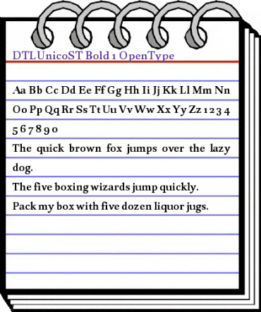 DTLUnicoST Bold animated font preview DTLUnicoST Bold animated font preview