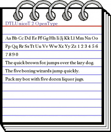 DTLUnicoT Regular animated font preview DTLUnicoT Regular animated font preview