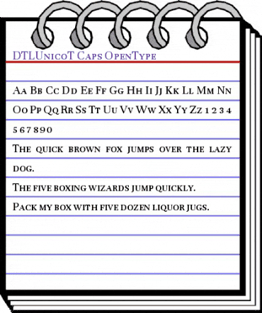 DTL Unico T Caps Regular animated font preview