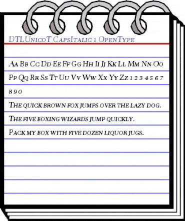 DTL Unico T Caps Italic animated font preview DTL Unico T Caps Italic animated font preview