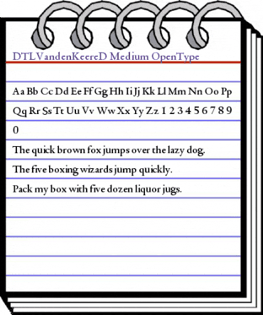 DTLVandenKeereD Medium animated font preview