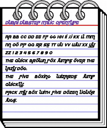 Dubai Dubstep Italic animated font preview Dubai Dubstep Italic animated font preview