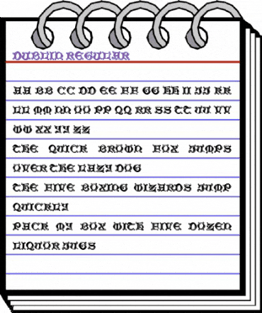 Dublin Regular animated font preview Dublin Regular animated font preview