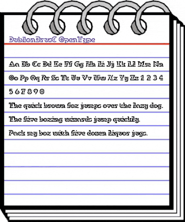 DublonBrusC Regular animated font preview