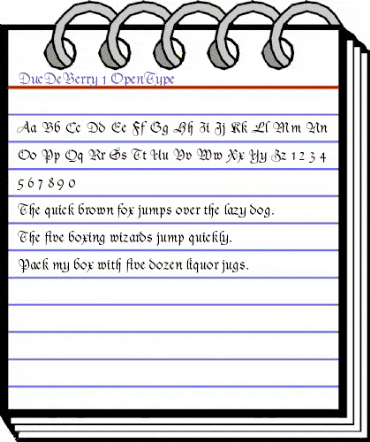 Duc De Berry Roman animated font preview Duc De Berry Roman animated font preview