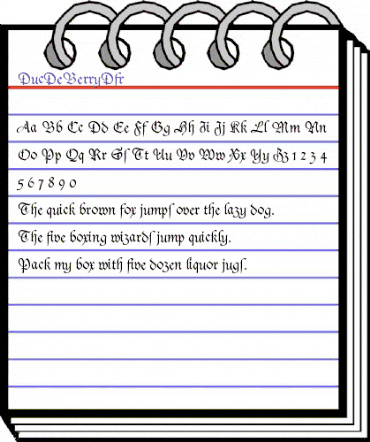 DucDeBerryDfr Roman animated font preview DucDeBerryDfr Roman animated font preview