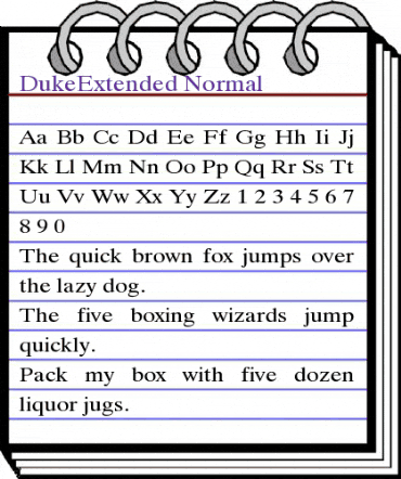 DukeExtended Normal animated font preview