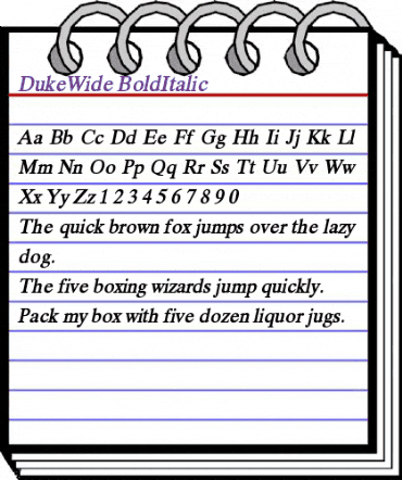 DukeWide BoldItalic animated font preview DukeWide BoldItalic animated font preview