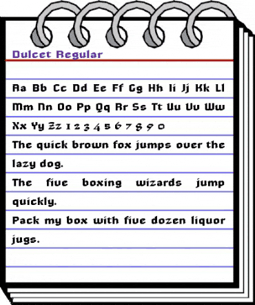 Dulcet Regular animated font preview Dulcet Regular animated font preview