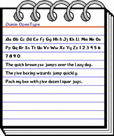 Dumie Regular animated font preview Dumie Regular animated font preview