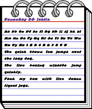 DunceCap BB Italic animated font preview DunceCap BB Italic animated font preview