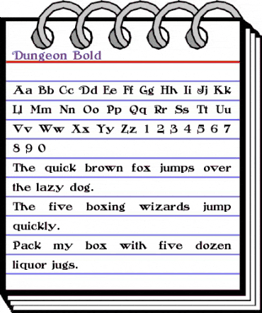 Dungeon Normal animated font preview