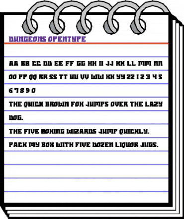 Dungeons Regular animated font preview