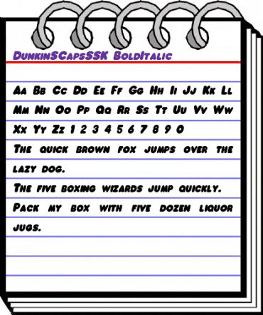 DunkinSCapsSSK BoldItalic animated font preview DunkinSCapsSSK BoldItalic animated font preview