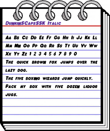 DunkinSCapsSSK Italic animated font preview DunkinSCapsSSK Italic animated font preview