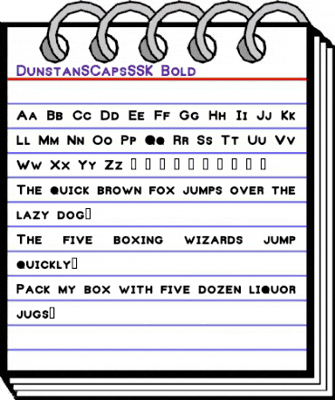 DunstanSCapsSSK Bold animated font preview DunstanSCapsSSK Bold animated font preview