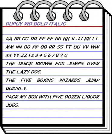 Dupuy Wd BI Bold Italic animated font preview Dupuy Wd BI Bold Italic animated font preview