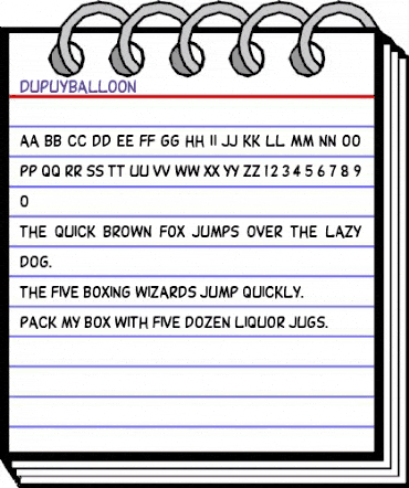 DupuyBALloon Regular animated font preview DupuyBALloon Regular animated font preview