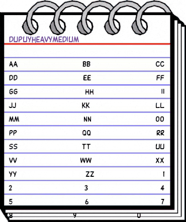 Dupuy Heavy Medium animated font preview Dupuy Heavy Medium animated font preview