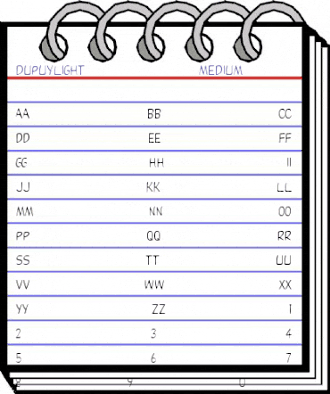 Dupuy Light Medium animated font preview Dupuy Light Medium animated font preview