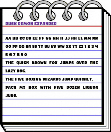 Dusk Demon Expanded Regular animated font preview Dusk Demon Expanded Regular animated font preview