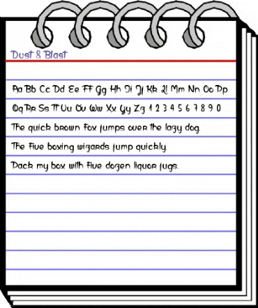 Dust & Blast Regular animated font preview