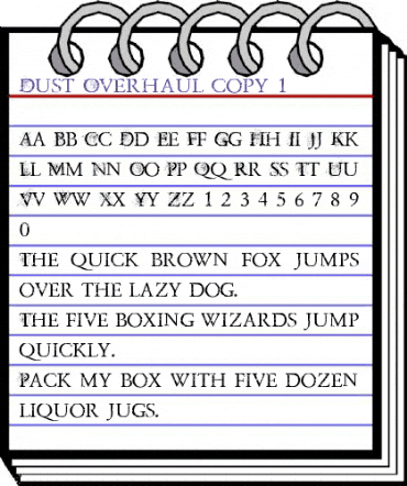 Dust Overhaul Regular animated font preview Dust Overhaul Regular animated font preview