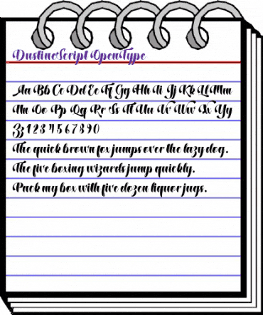 Dustine Script Regular animated font preview Dustine Script Regular animated font preview