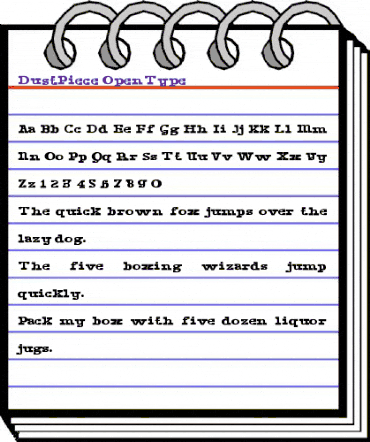 DustPiece Regular animated font preview