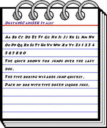 DustupSCapsSSK Italic animated font preview DustupSCapsSSK Italic animated font preview