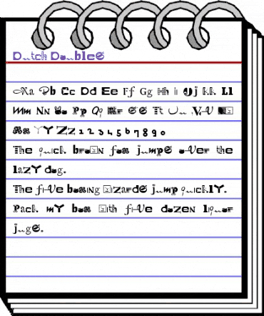 Dutch Doubles animated font preview Dutch Doubles animated font preview
