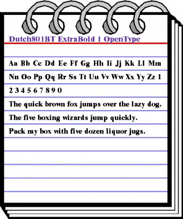 Dutch 801 Extra Bold animated font preview Dutch 801 Extra Bold animated font preview