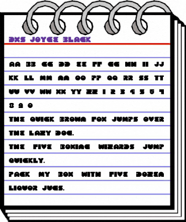DXS Joyce Black Regular animated font preview