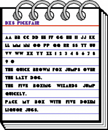 DXS Pickfair Regular animated font preview