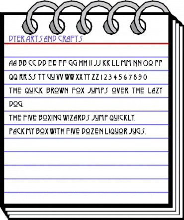 Dyer Arts and Crafts Normal animated font preview Dyer Arts and Crafts Normal animated font preview