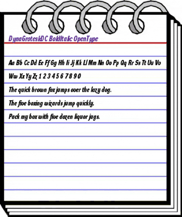 DynaGrotesk DC Bold Italic animated font preview DynaGrotesk DC Bold Italic animated font preview